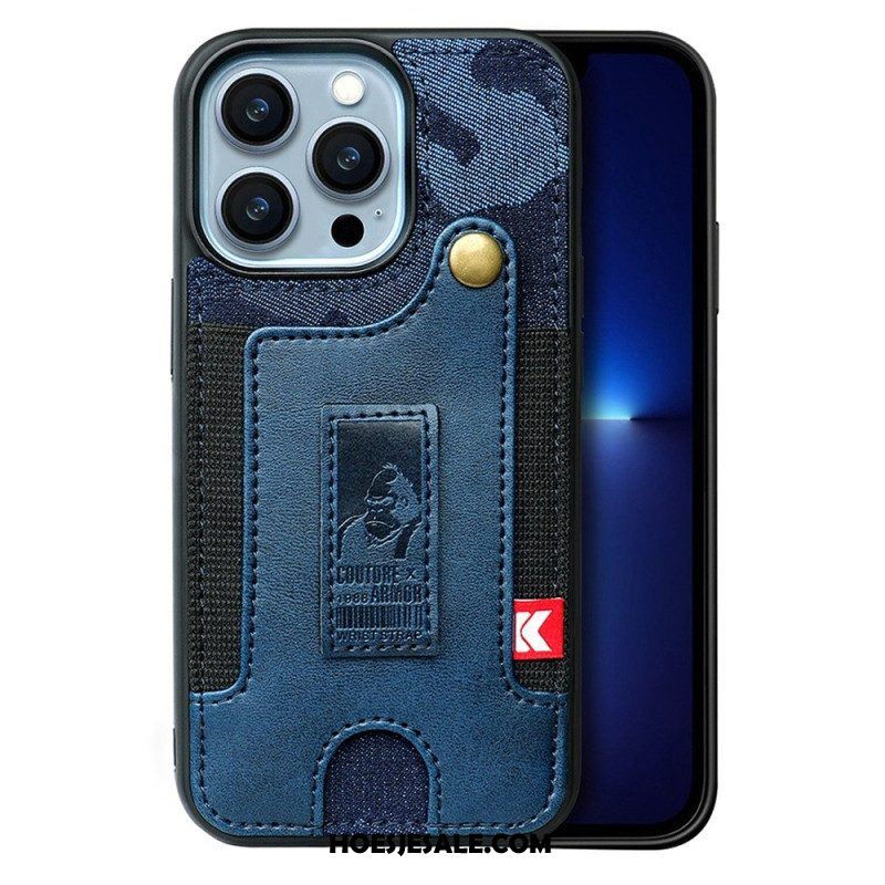 Hoesje voor iPhone 14 Kaarthouder En Jeansriem