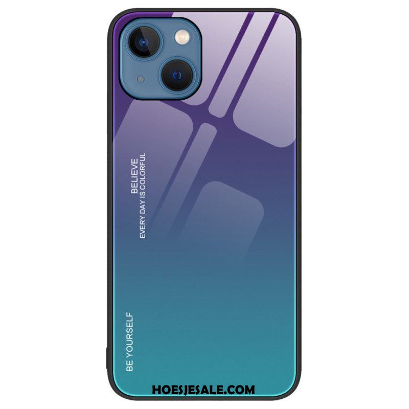 Hoesje voor iPhone 14 Plus Gehard Glas Wees Jezelf