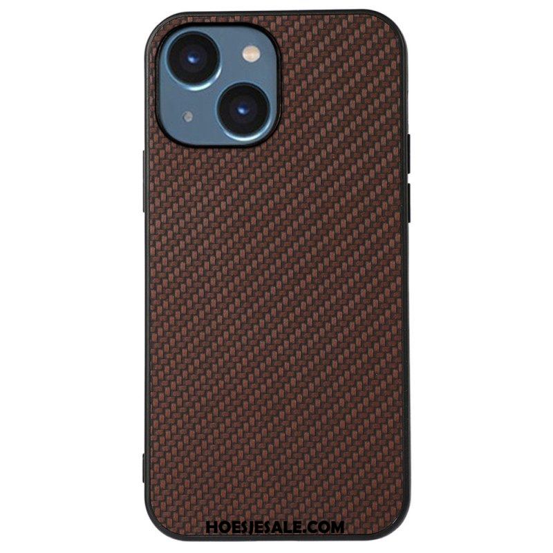 Hoesje voor iPhone 14 Plus Koolstofvezel Textuur