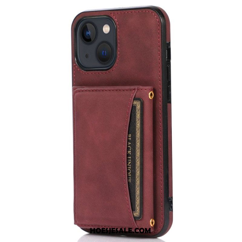 Hoesje voor iPhone 14 Portemonnee Leren Wallet-ondersteuning