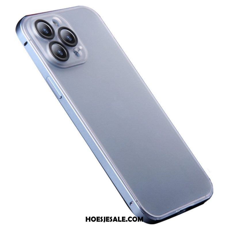 Hoesje voor iPhone 14 Pro Frosted Metalen Effect