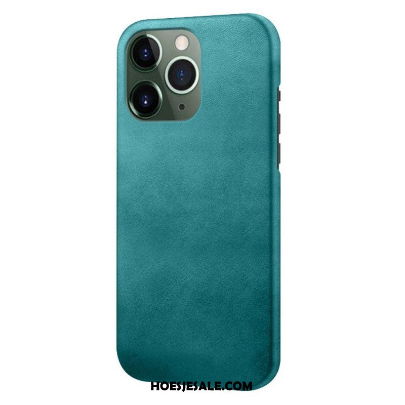 Hoesje voor iPhone 14 Pro Max Leer-effect