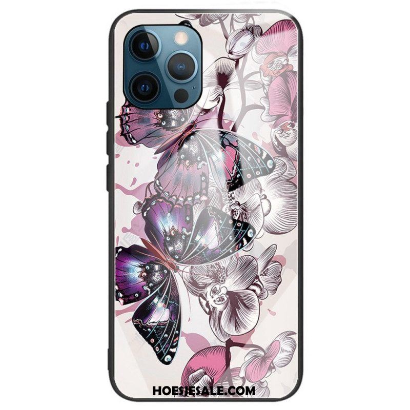 Hoesje voor iPhone 14 Pro Max Vlinders Van Gehard Glas