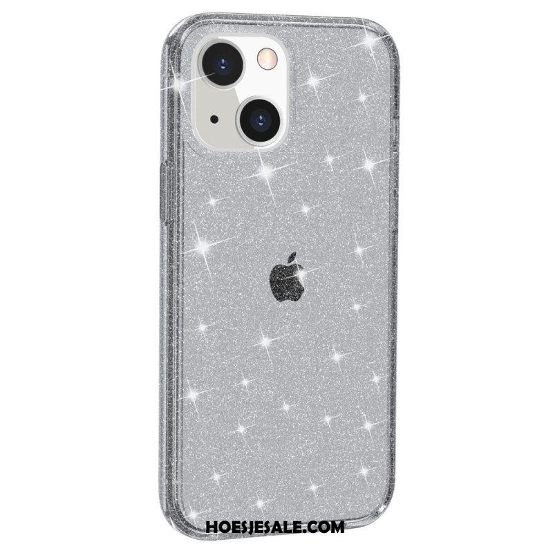 Hoesje voor iPhone 15 Transparante Glitters