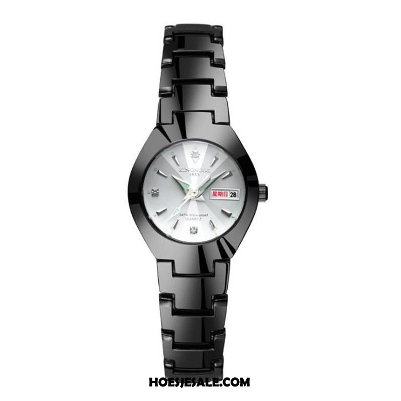 Horloges Dames Vrouwen Lovers Mannen Dubbele Kalender Quartz Horloge Sale