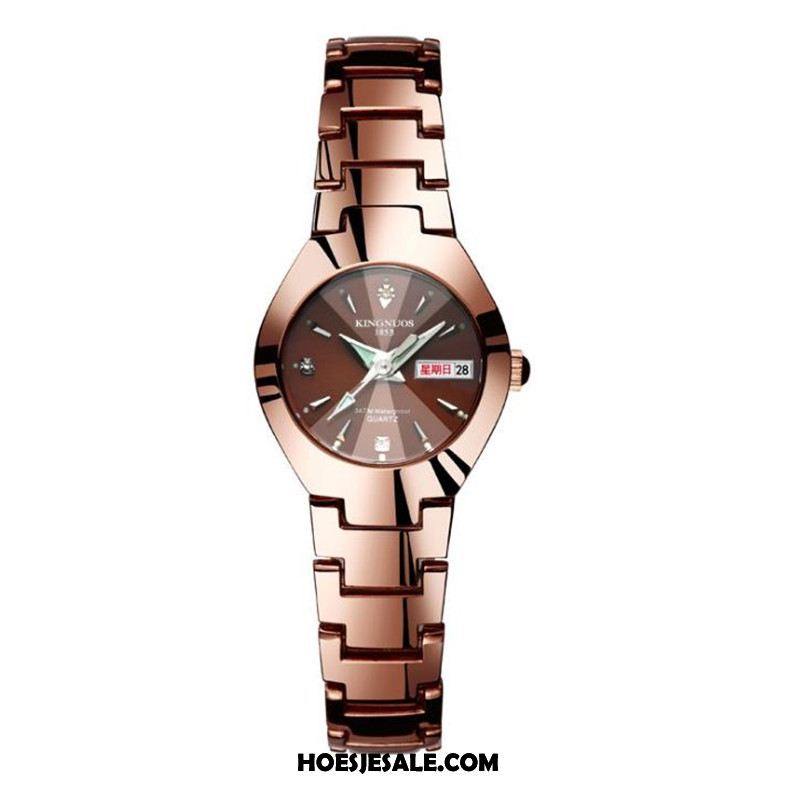 Horloges Dames Vrouwen Lovers Mannen Dubbele Kalender Quartz Horloge Sale