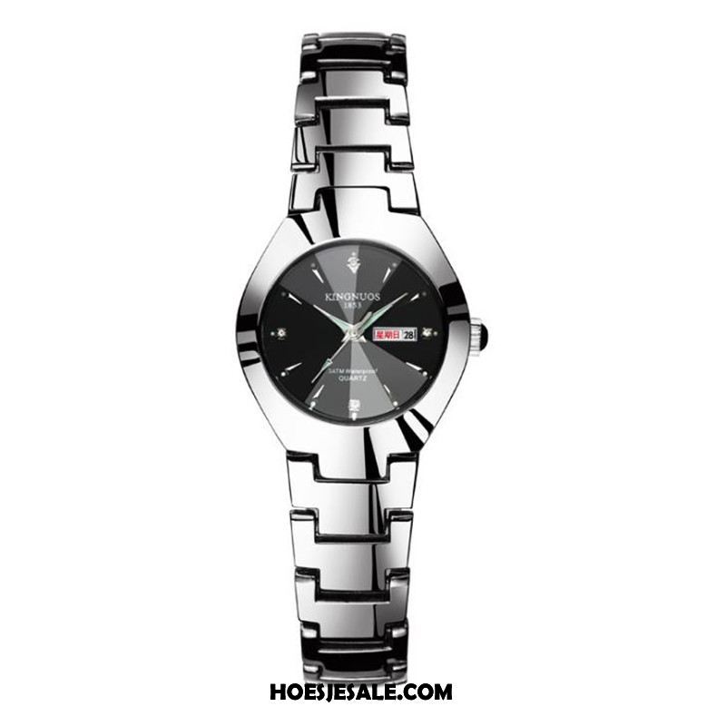 Horloges Dames Vrouwen Lovers Mannen Dubbele Kalender Quartz Horloge Sale