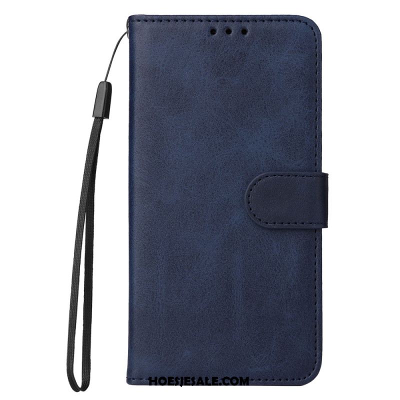 Leren Hoesje Huawei Nova 11 Pro Effen Leerstijl Met Riem