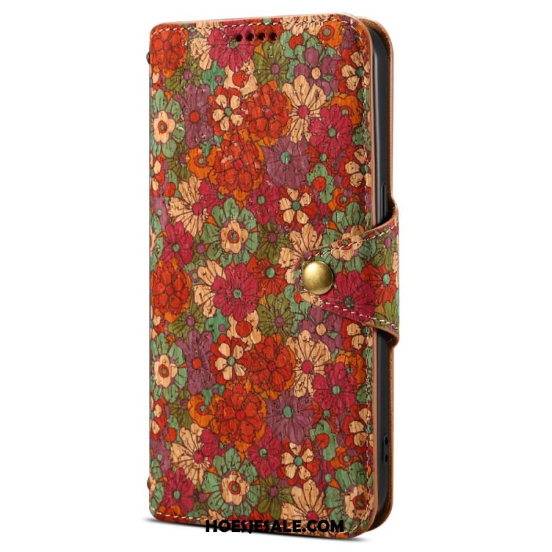 Leren Hoesje Huawei Nova 12s Bloemenpatronen Bescherming Hoesje