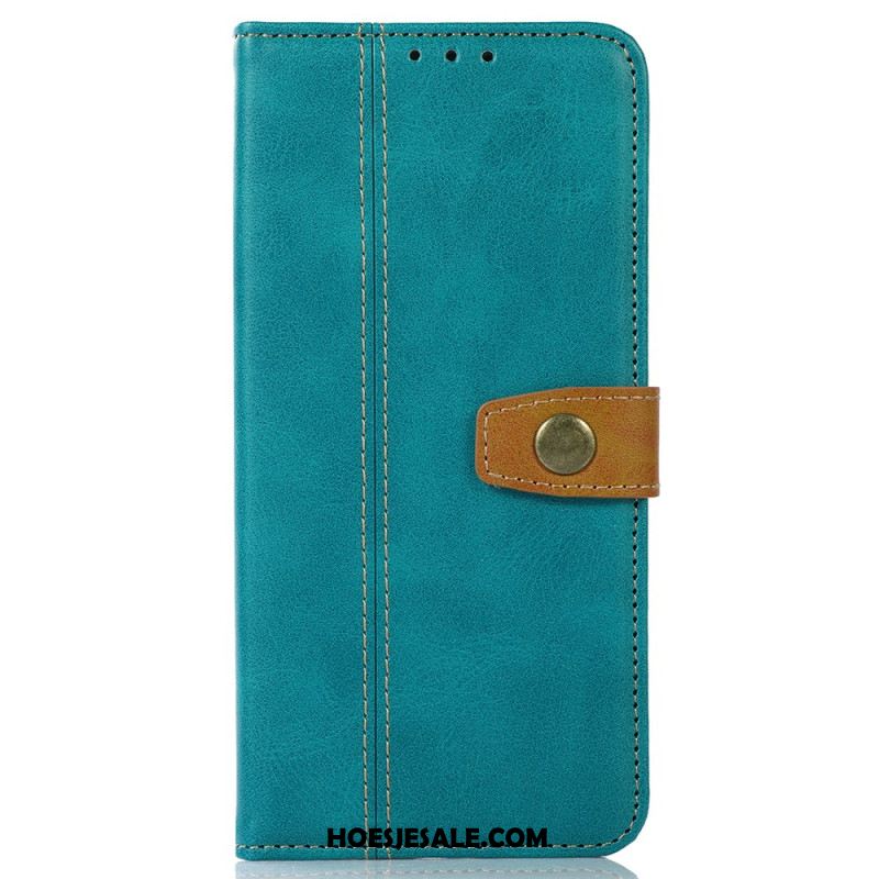 Leren Hoesje Huawei Nova 12s Vintage Sluiting Bescherming Hoesje