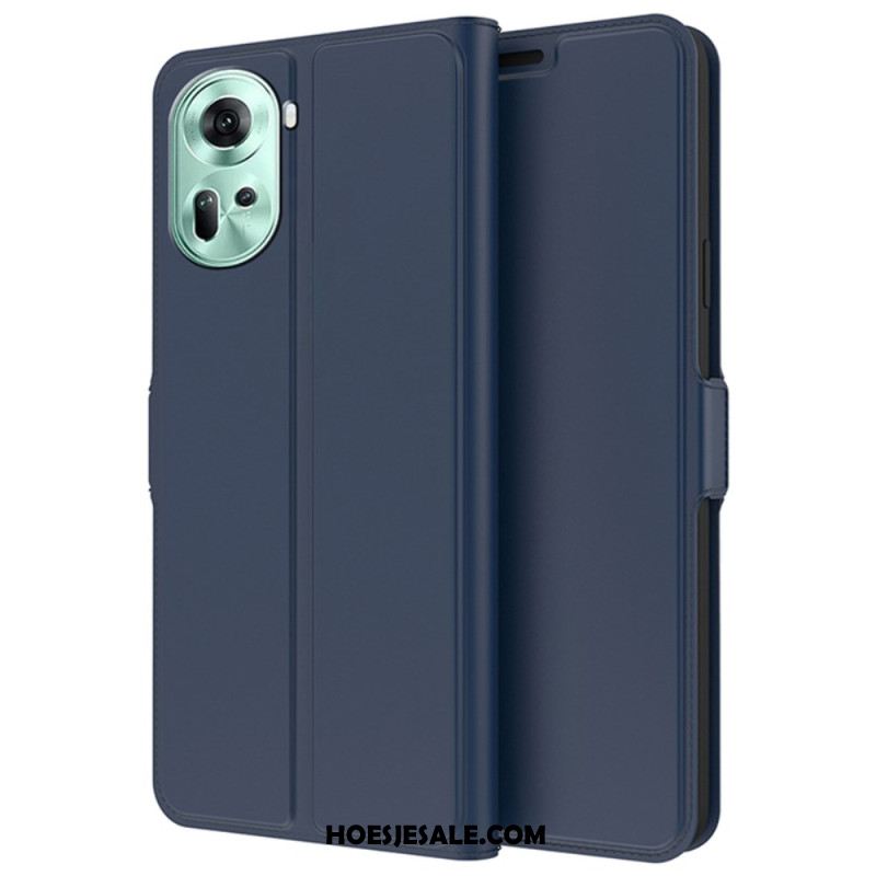 Leren Hoesje Oppo Reno 11 5g Kaarthouder Bescherming Hoesje