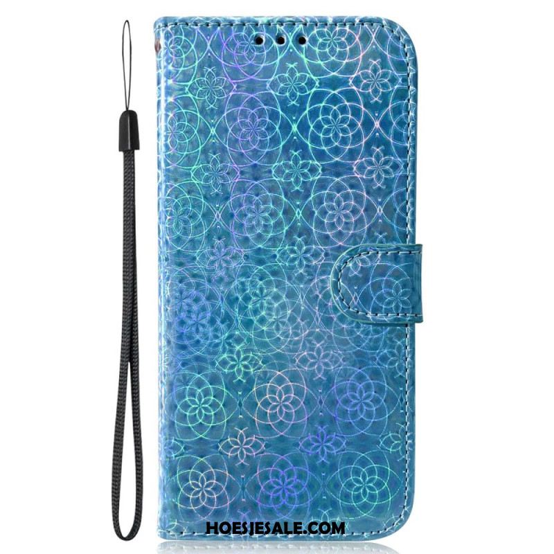 Leren Hoesje Oppo Reno 11f 5g Disco-stijl Met Bandjes Bescherming Hoesje