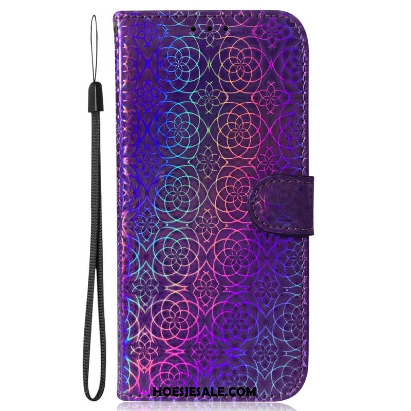 Leren Hoesje Oppo Reno 11f 5g Disco-stijl Met Bandjes Bescherming Hoesje