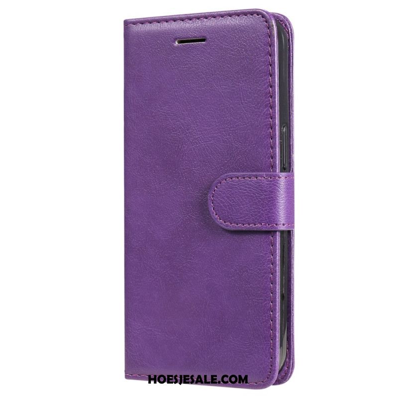 Leren Hoesje Oppo Reno 12 5g Ledereffect Met Riem Bescherming Hoesje