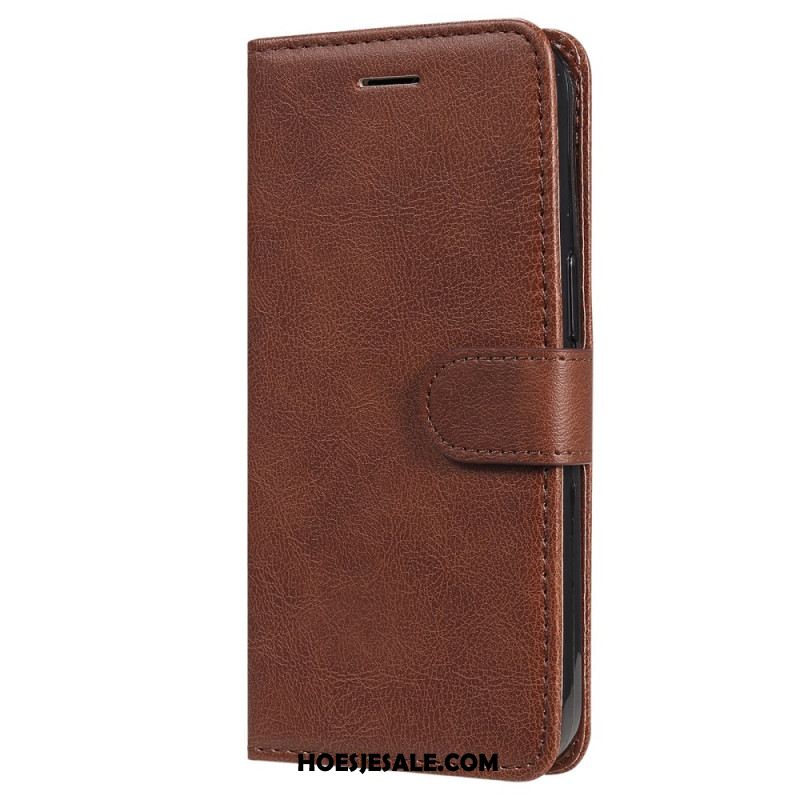 Leren Hoesje Oppo Reno 12 5g Ledereffect Met Riem Bescherming Hoesje