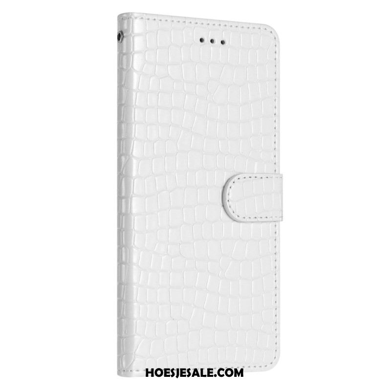 Leren Hoesje Samsung Galaxy S24 5g Krokodilstructuur En Band