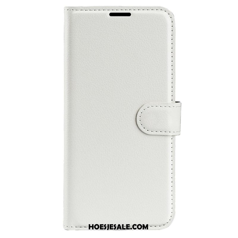 Leren Hoesje Samsung Galaxy S24 5g Litchi Kunstleer Bescherming Hoesje