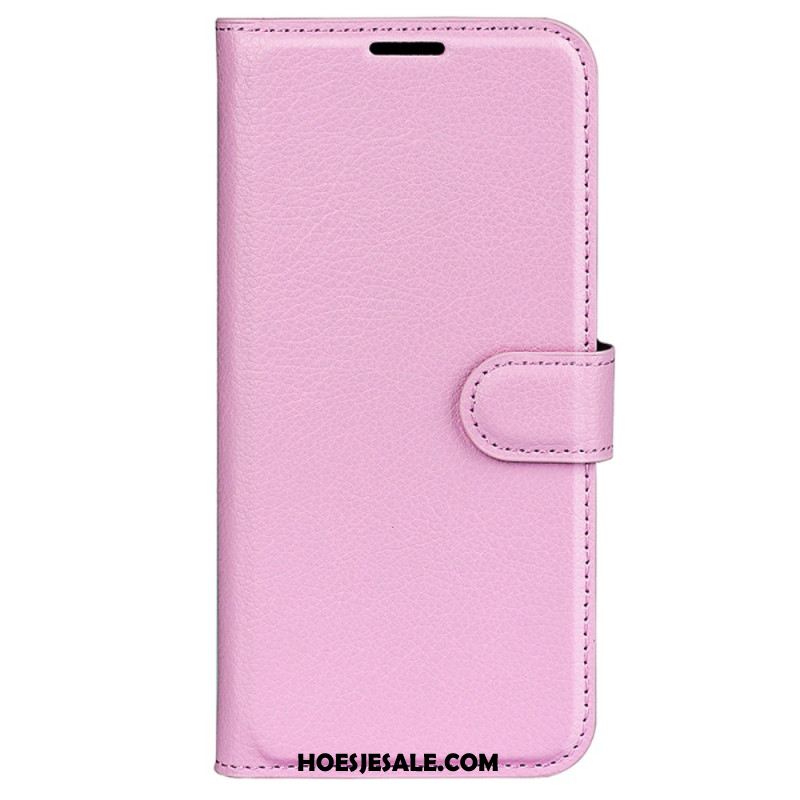 Leren Hoesje Samsung Galaxy S24 5g Litchi Kunstleer Bescherming Hoesje