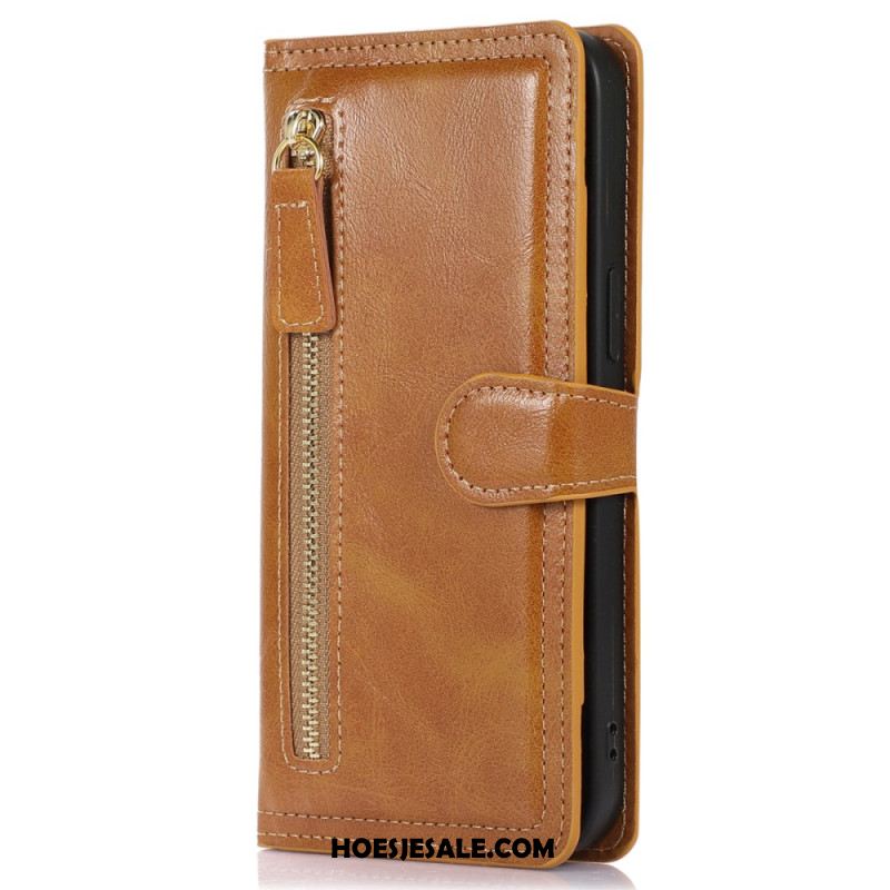 Leren Hoesje Samsung Galaxy S24 5g Portemonnee Vooraan Bescherming Hoesje