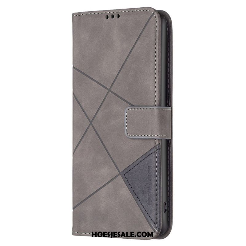 Leren Hoesje Samsung Galaxy S24 Fe Binfen Kleur Geometrisch Patroon