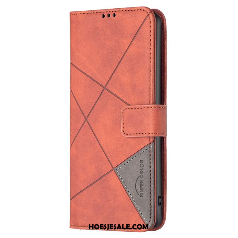 Leren Hoesje Samsung Galaxy S24 Fe Binfen Kleur Geometrisch Patroon