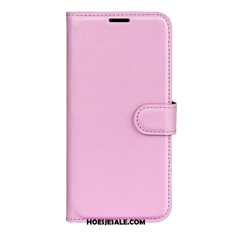 Leren Hoesje Samsung Galaxy S24 Fe Litchi Kunstleer