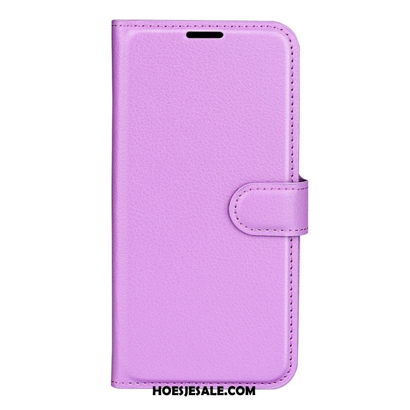 Leren Hoesje Samsung Galaxy S24 Fe Litchi Kunstleer