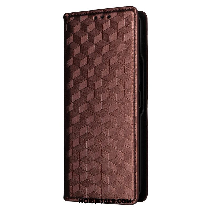 Leren Hoesje Samsung Galaxy Z Fold 6 Ruitpatroon Bescherming Hoesje