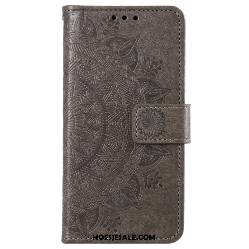 Leren Hoesje Sony Xperia 1 Vi Mandala Zon Met Riem