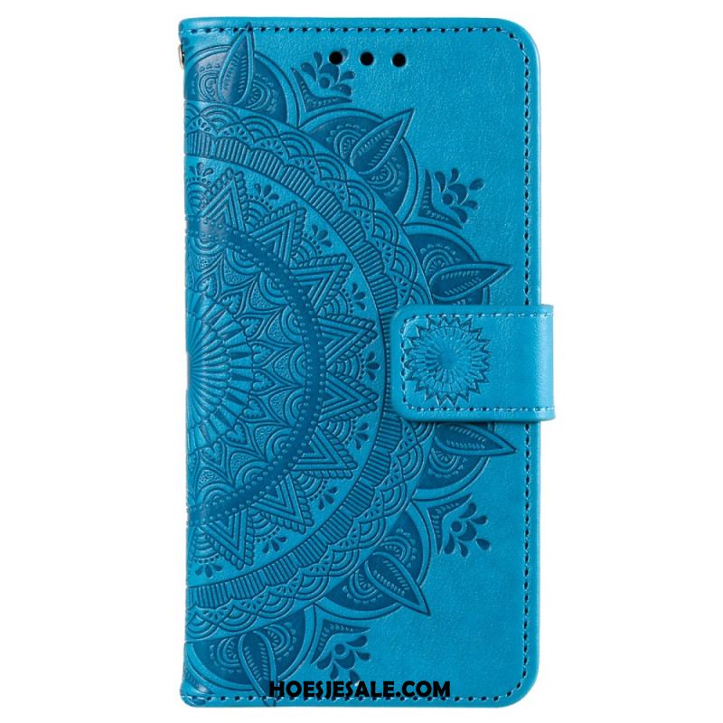 Leren Hoesje Sony Xperia 1 Vi Mandala Zon Met Riem