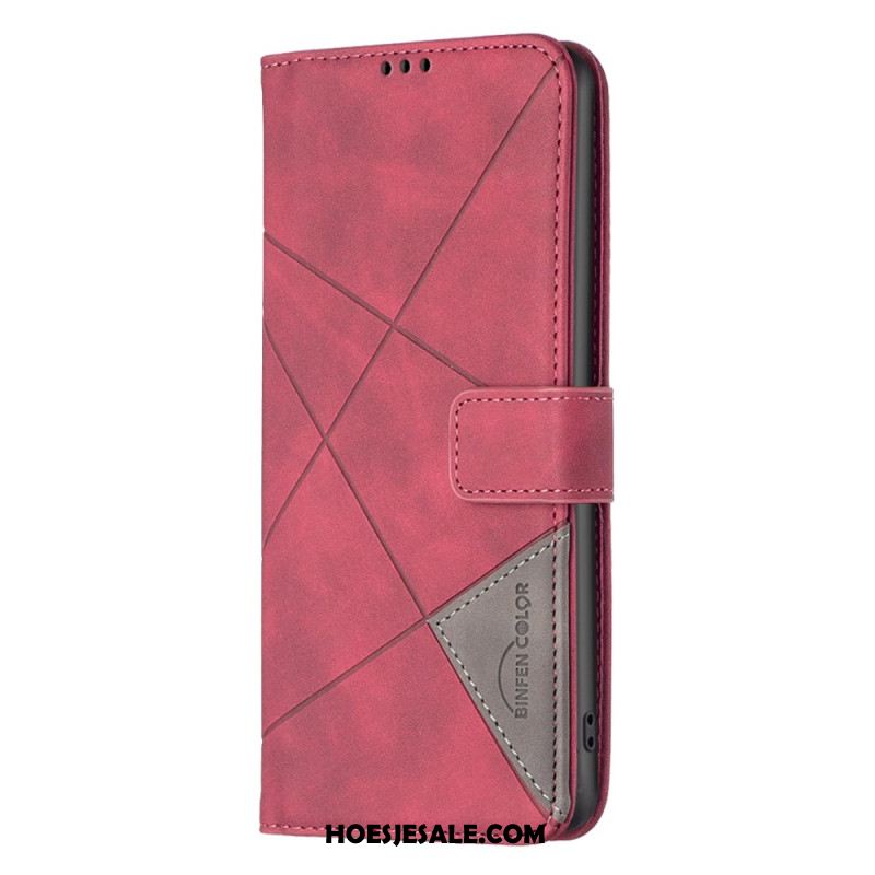 Leren Hoesje Sony Xperia 10 Vi Binfen Kleur Geometrisch Patroon Bescherming Hoesje