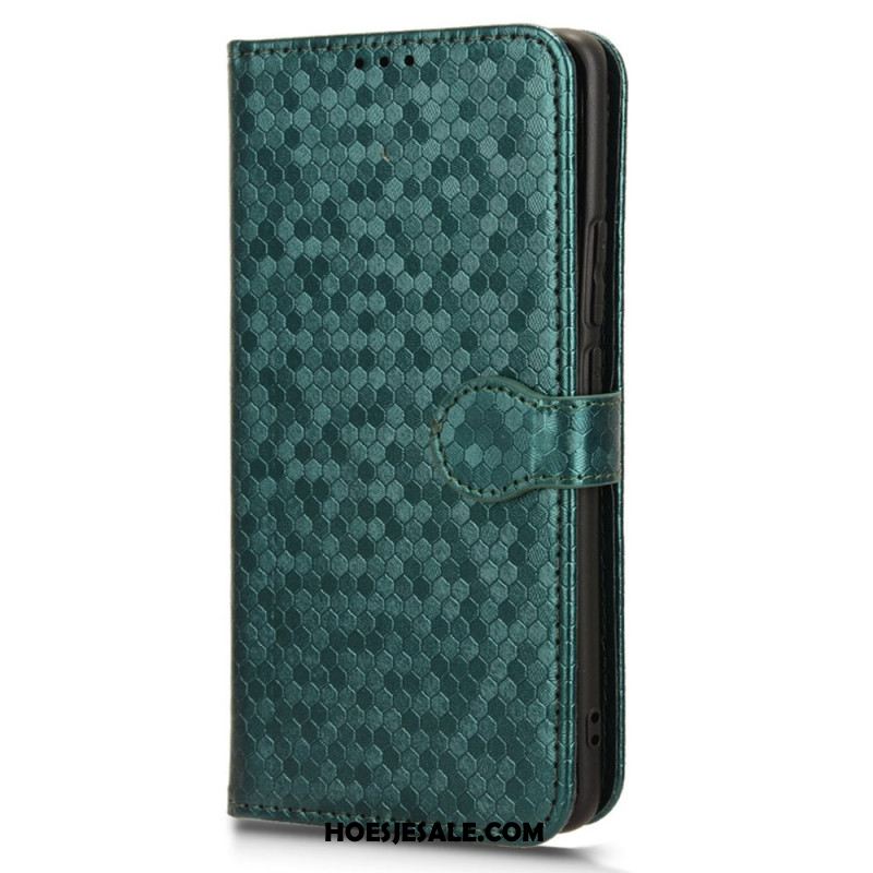 Leren Hoesje Voor Oppo Reno 11 5g Glanzende Stippen Met Bandje