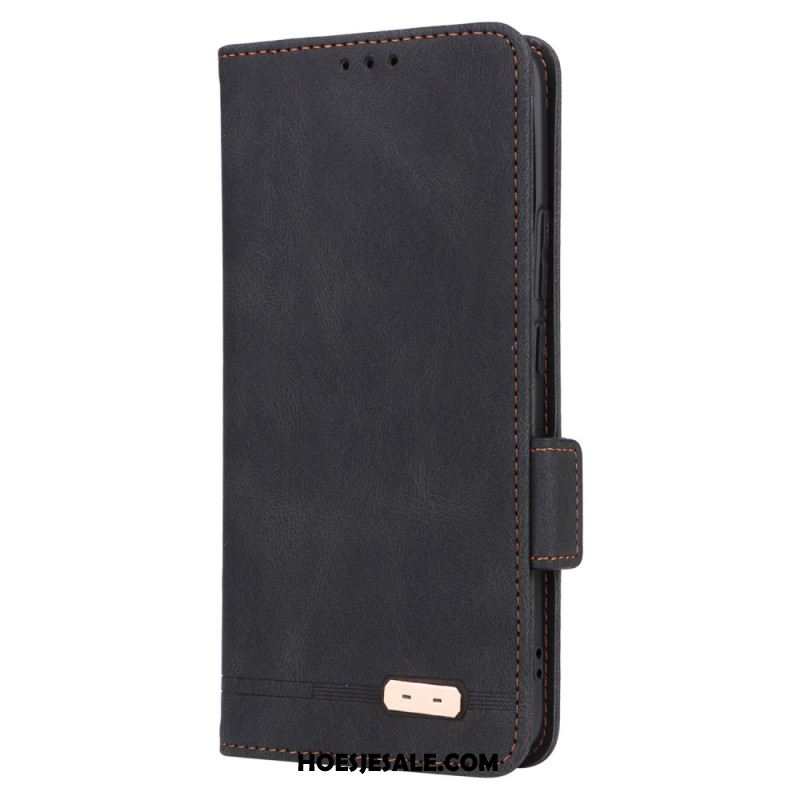 Leren Hoesje Voor Oppo Reno 12 5g Vintagestijl