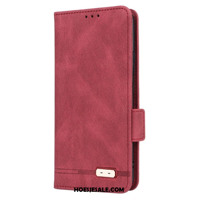 Leren Hoesje Voor Oppo Reno 12 5g Vintagestijl