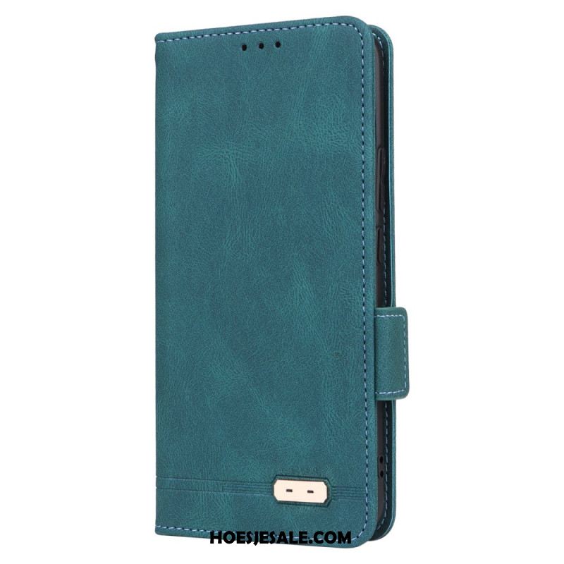 Leren Hoesje Voor Oppo Reno 12 5g Vintagestijl