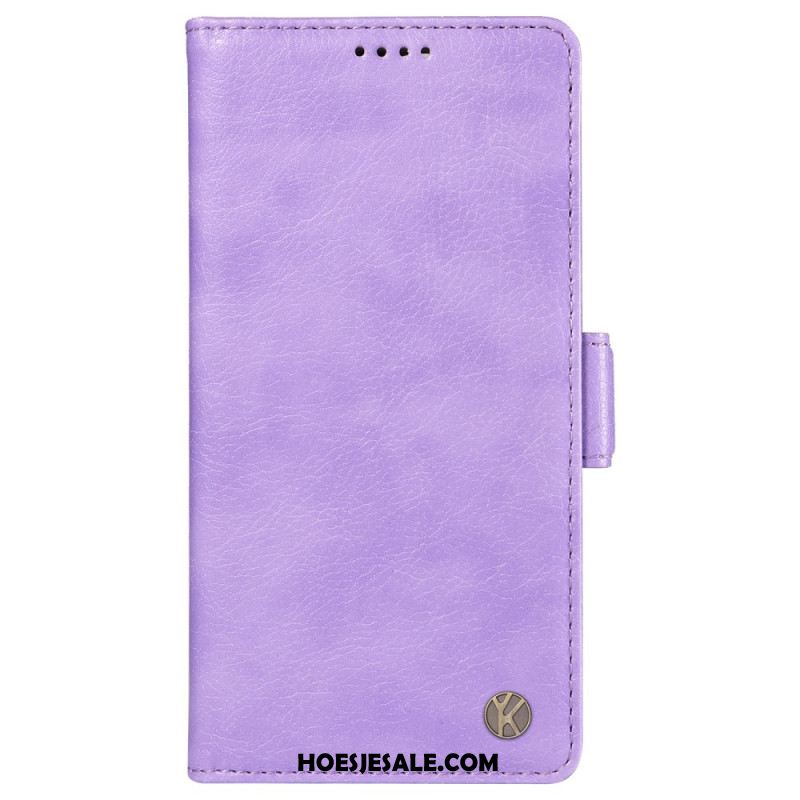 Leren Hoesje Voor Oppo Reno 12 Pro 5g Vintage Yikatu