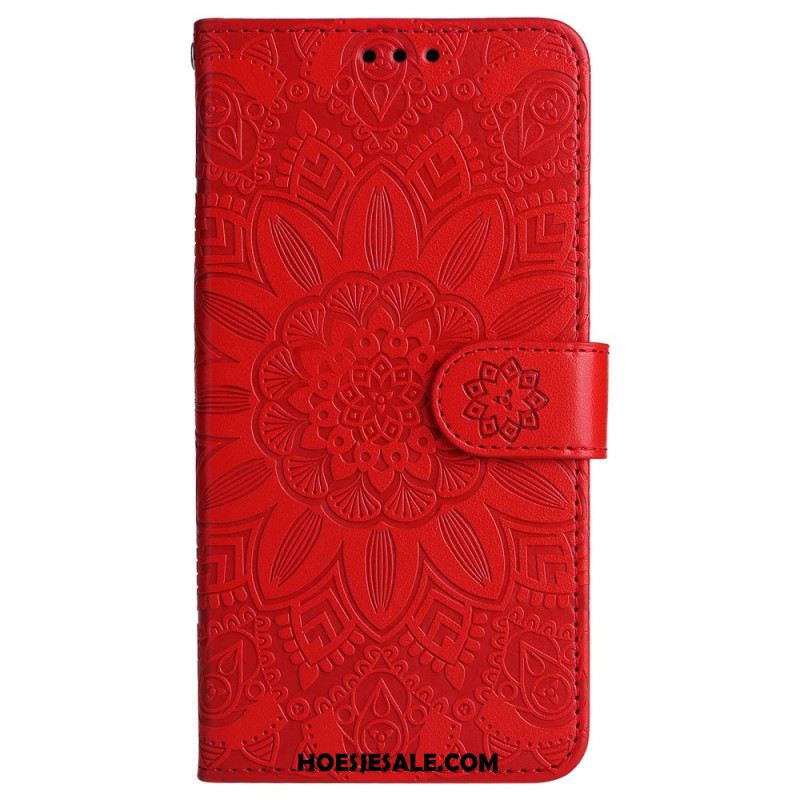 Leren Hoesje Voor Samsung Galaxy M55 5g Mandala Met Koord