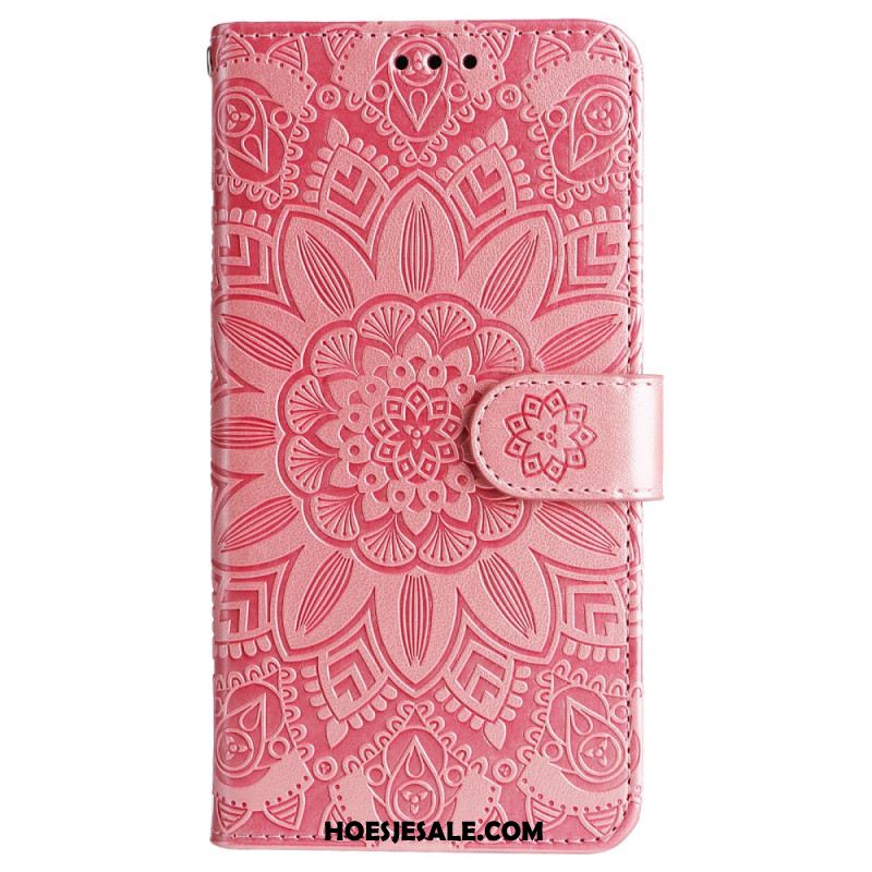 Leren Hoesje Voor Samsung Galaxy M55 5g Mandala Met Koord