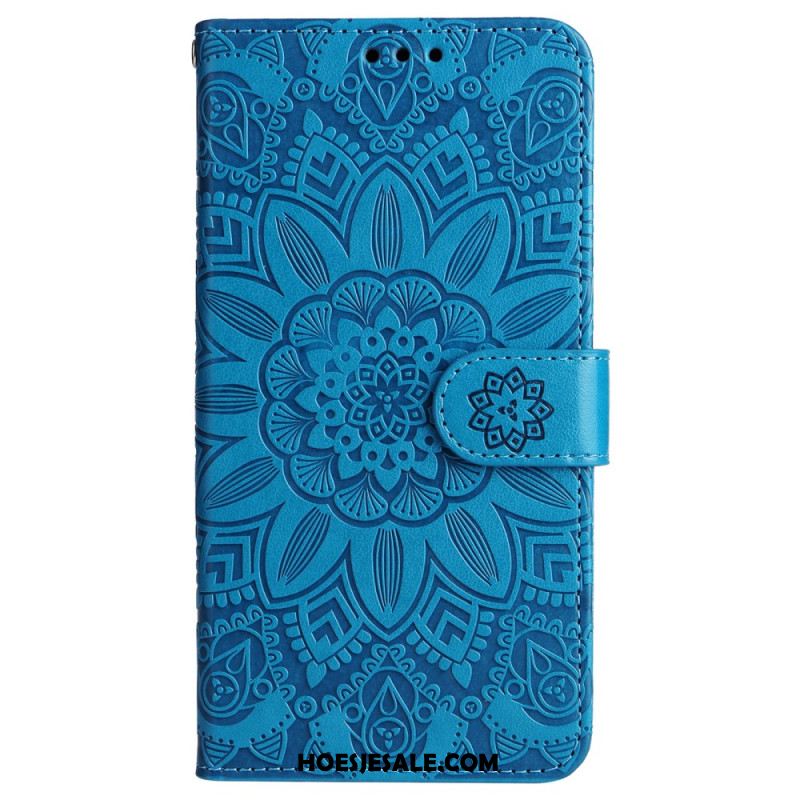 Leren Hoesje Voor Samsung Galaxy M55 5g Mandala Met Koord