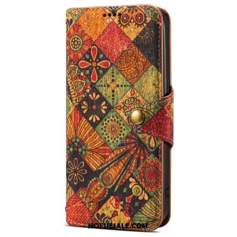 Leren Hoesje Voor Samsung Galaxy S24 5g Bloemenprint