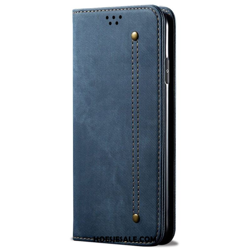 Leren Hoesje Voor Samsung Galaxy S24 5g Jeansstijl