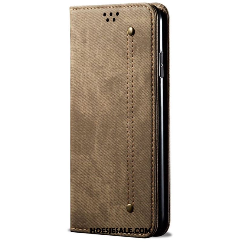 Leren Hoesje Voor Samsung Galaxy S24 5g Jeansstijl