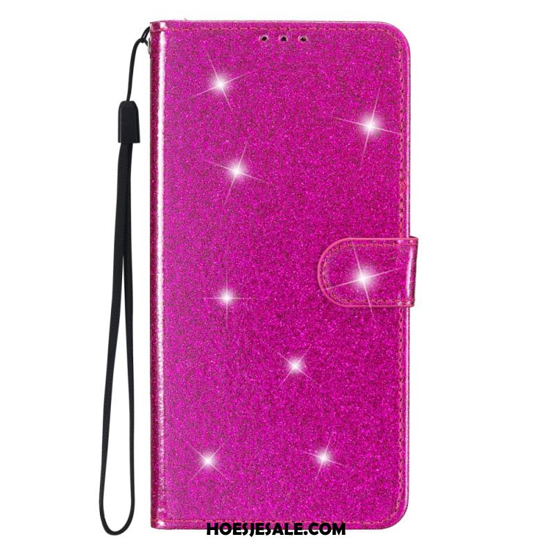 Leren Hoesje Voor Samsung Galaxy S24 5g Met Glitters