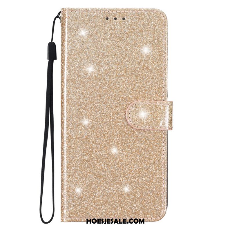 Leren Hoesje Voor Samsung Galaxy S24 5g Met Glitters