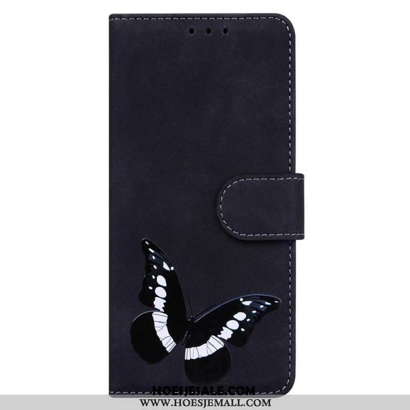 Leren Hoesje Voor Samsung Galaxy S24 5g Vlinder Met Riem