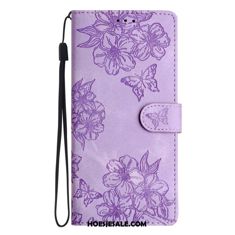 Leren Hoesje Voor Samsung Galaxy S24 Fe Floralie