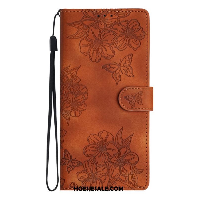 Leren Hoesje Voor Samsung Galaxy S24 Fe Floralie