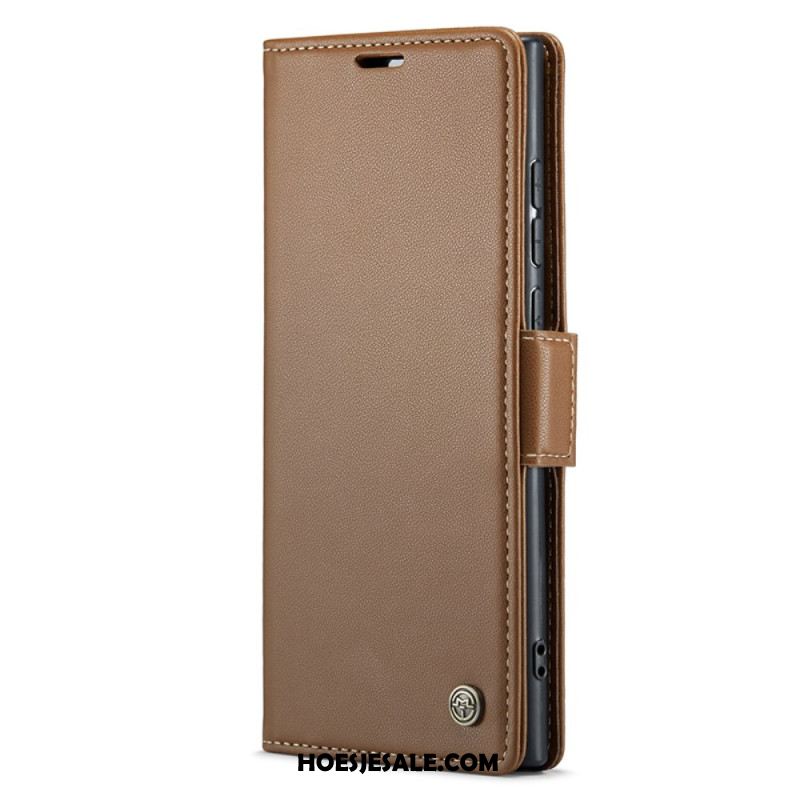 Leren Hoesje Voor Samsung Galaxy S24 Ultra 5g Caseme Litchi-textuur