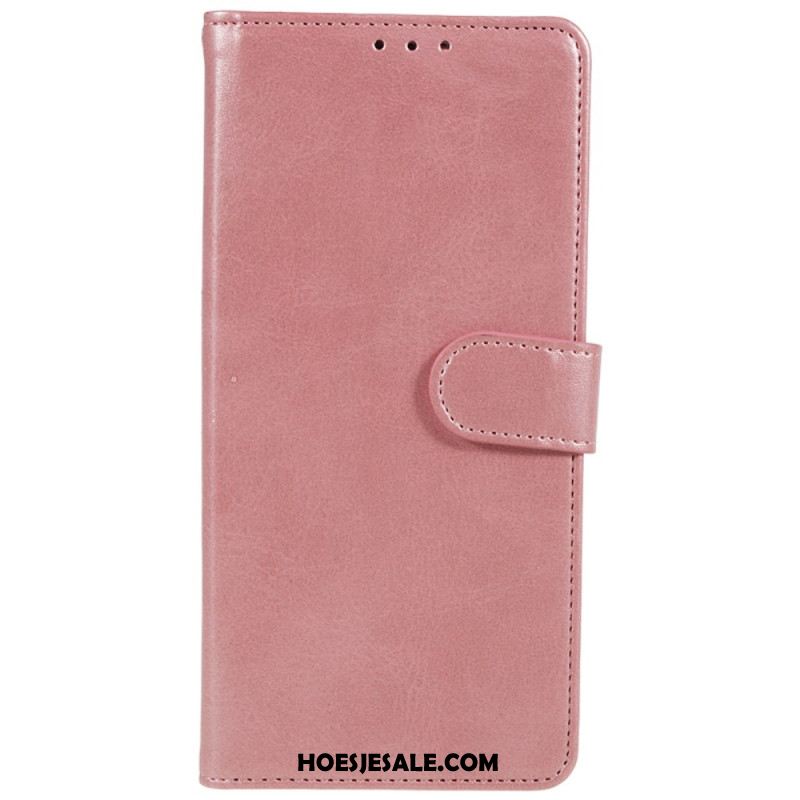 Leren Hoesje Voor Xiaomi 14 Effen Leereffect Met Riem