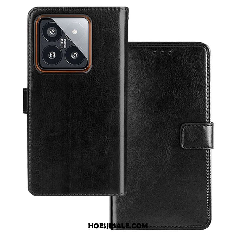 Leren Hoesje Voor Xiaomi 14 Pro Idewei Ledereffect